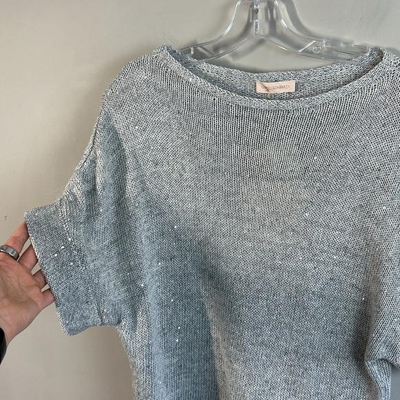 NWT Guido Lombardi Gray Linen Blend Sweater Size S - Picture 3 of 12